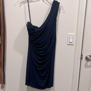 Laundry by Design. Blue, one shoulder cocktail dress. Size 6